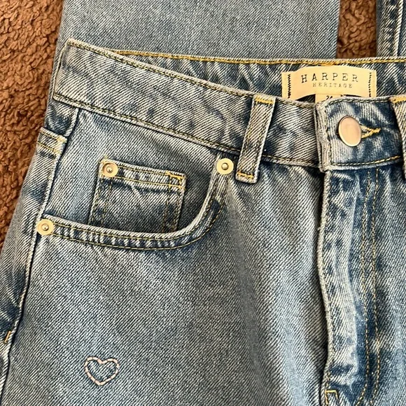 Francesca’s High Waisted Heart Jeans - Picture 4 of 5